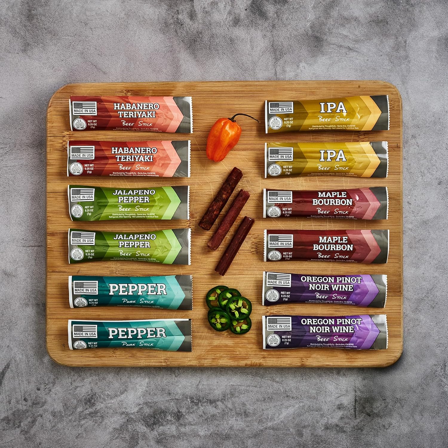 Man Crates Birthday Jerky Advent Calendar - 12 Gourmet Beef & Pork Sticks | Unique Gift Box for Him