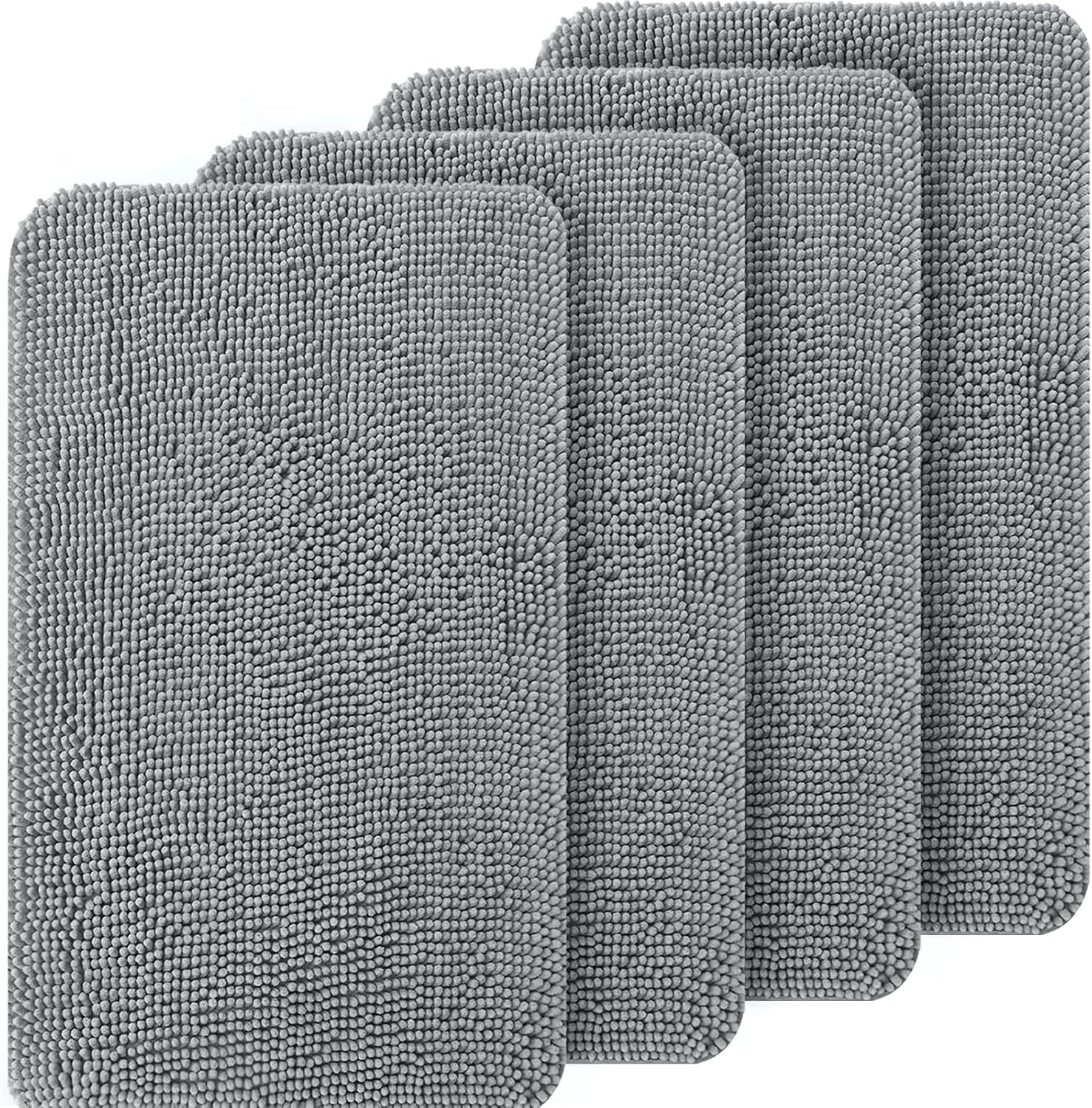 OLANLY Dog Door Mat - 5-Piece Bundle with 30x20 Size in Grey - Durable and Easy to Clean