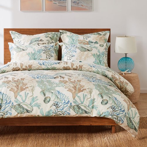 Greenland Home Barefoot Bungalow Atlantis 100% Cotton Duvet Set, 2-Piece Twin, Jade