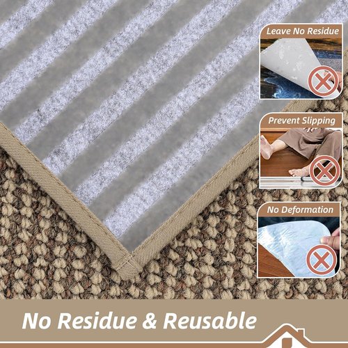 BEQHAUSE Non-Slip Carpet Stair Treads - Machine Washable for Kids & Pets | 28"x9", Taupe, 15pcs