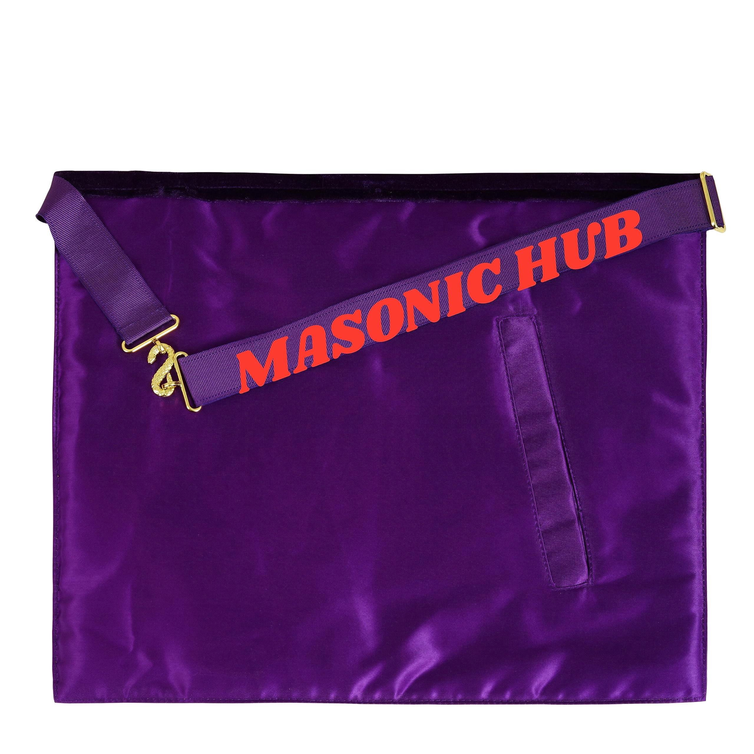 OES WORTHY PATRON/MATRON MASONIC APRON - PURPLE VELVET - HAND MADE OES STAR