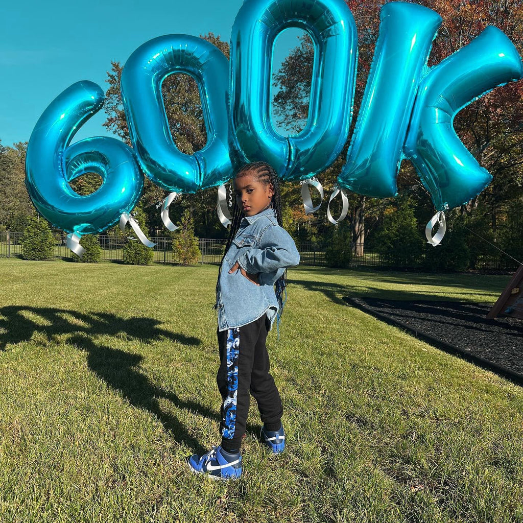 Skiennix 40-Inch Blue Number 6 Balloon - Perfect for Birthday Decorations & Party Supplies