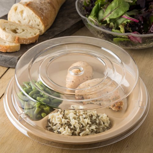 Carlisle FoodService Products CFS 199307 Polycarbonate Plate Cover, 11-7/16" Diameter x 2-3/4" Height, Clear (Case of 12)