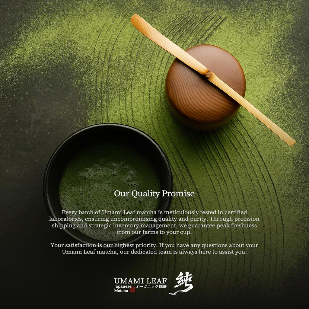 Umami Leaf Organic Japanese Ceremonial Grade Matcha - 100% Pure Green Tea Powder, USDA Certified, Authentic Uji Origin (40g / 1.4oz Tin)