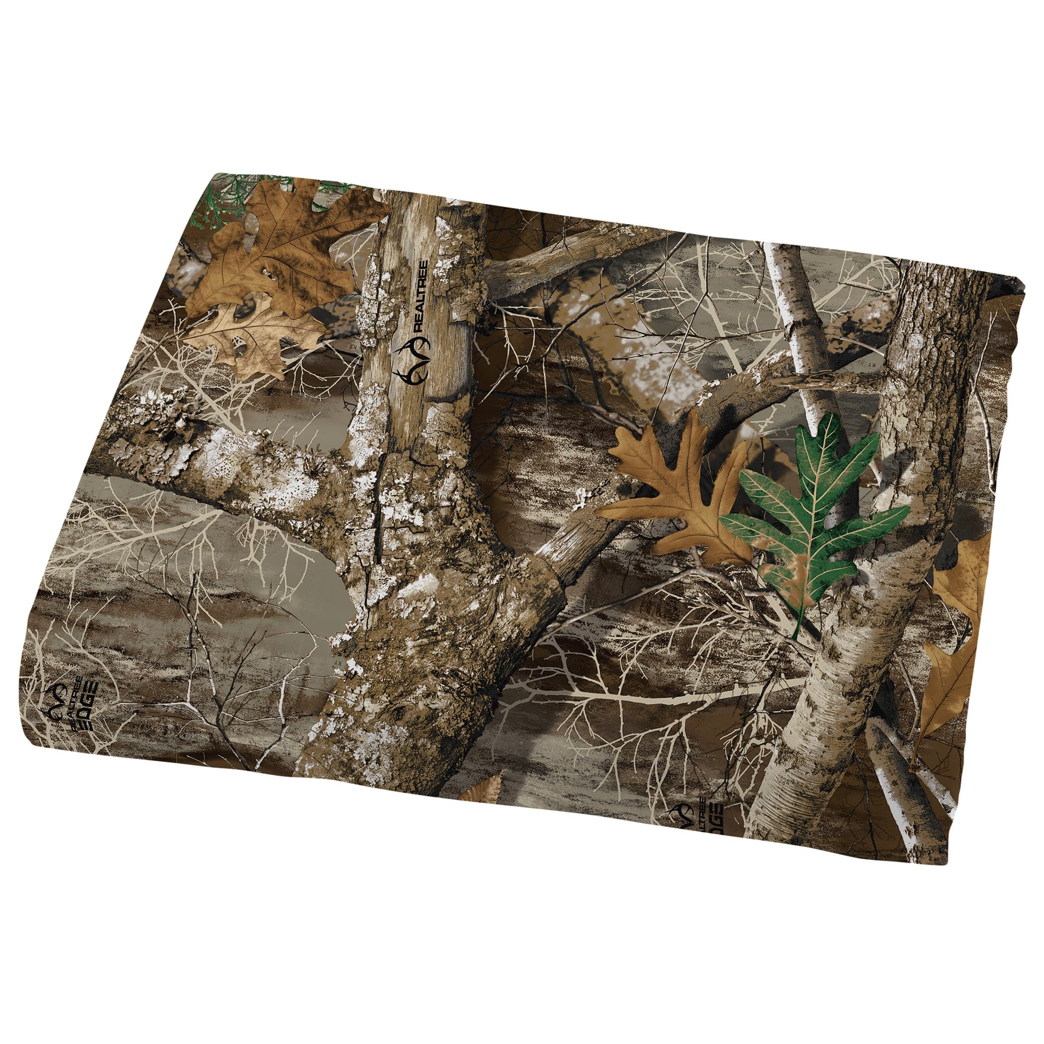 Northwest Realtree 4-Piece Queen Size Sheet Set, 1 Fitted Sheet, 1 Flat Sheet, 2 Pillowcases, Camo Bedding, Cabin Sheets, Edge Camo
