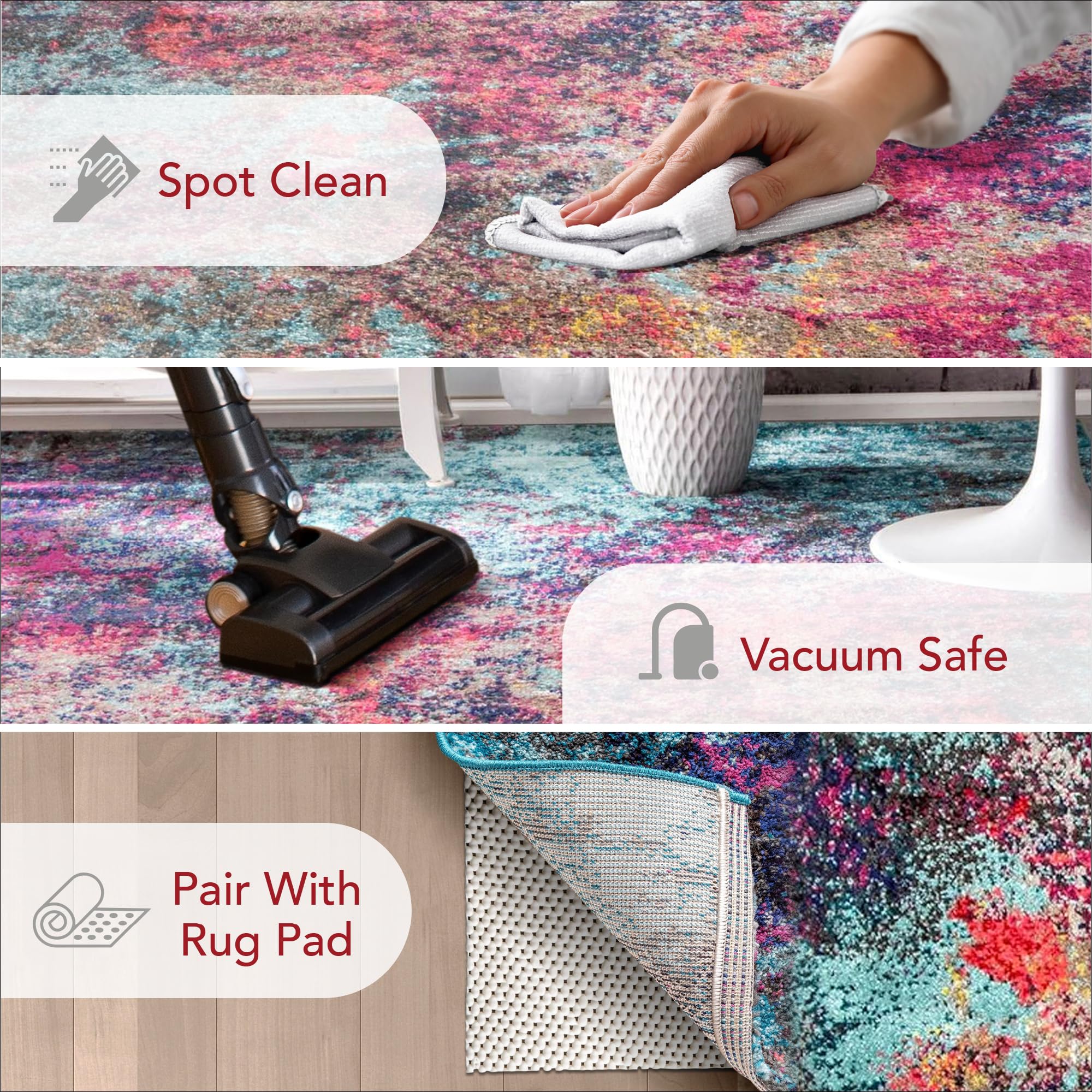 nuLOOM Reva Colorful Abstract Accent Rug, 3x5, Multi