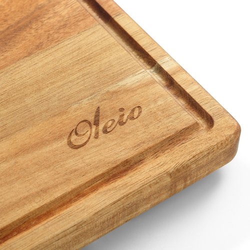 Oleio Cutting Board Set of 3 (15.75 x 12/13 x 9.5/10 x 7 in) Solid Acacia– 0.8 in Thick Wood Chopping Board Set, Cutting Boards for Kitchen, Cutting Boards for Meat, Vegetables & Cheese