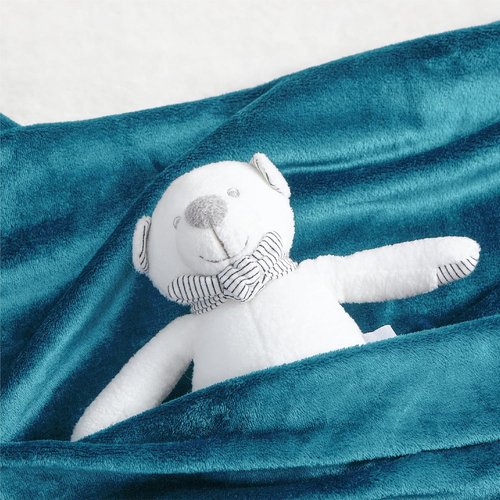 Bedsure GentleSoft Fleece Blanket - Cozy Small Throw for Kids | Teal Blue, 43x55 Inches