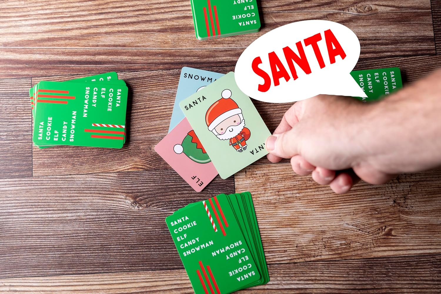 Taco Cat Goat Cheese Pizza - Santa Cookie Elf Candy Snowman Holiday Card Game | Fun for 2-8 Players, Perfect for Stockings and White Elephant Gifts