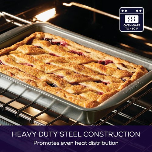 Circulon Nonstick Bakeware - 9 Inch x 13 Inch Rectangle Cake Pan | Durable Gray Design