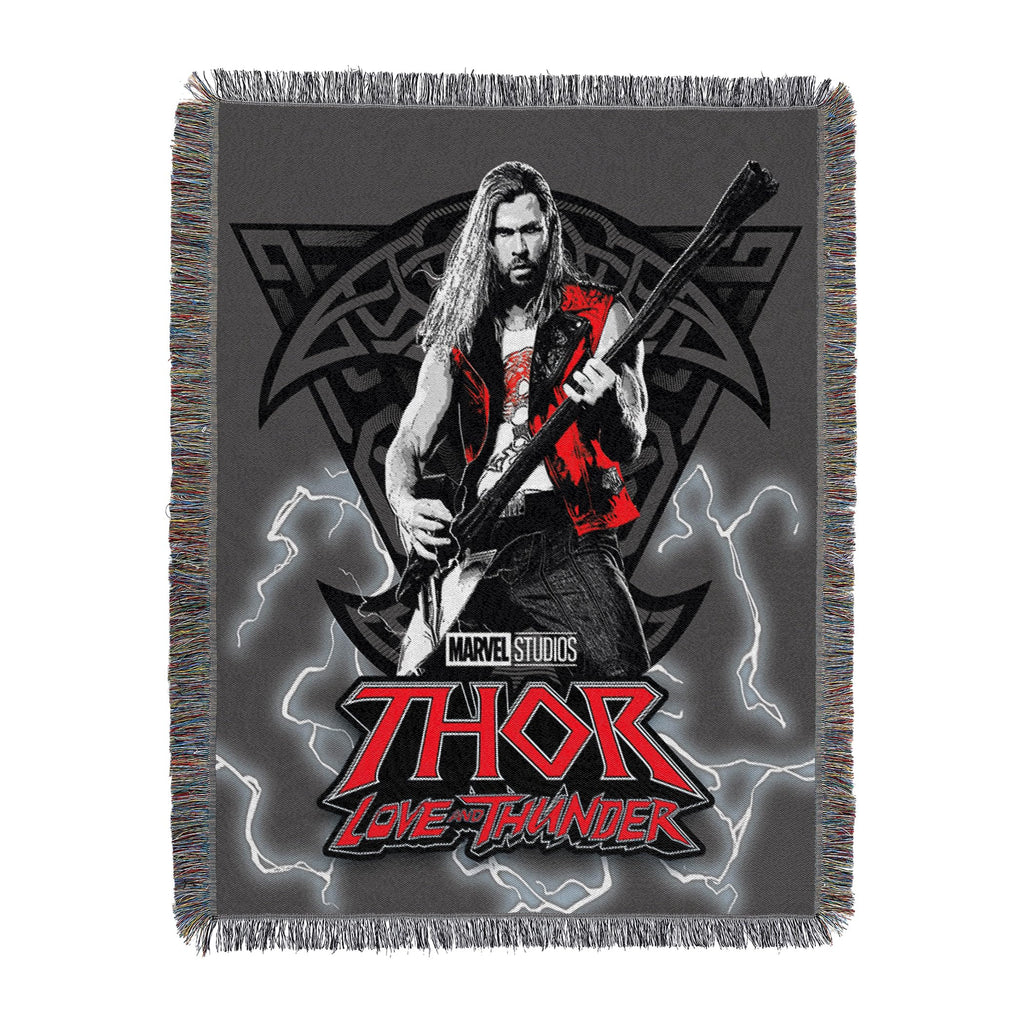 Northwest Thor Woven Tapestry Throw Blanket, 48" x 60", Thors Axe