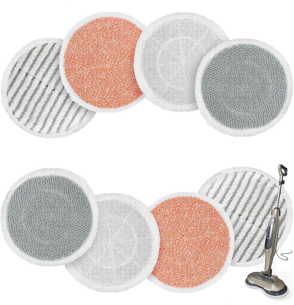 Shark 8-Pack Replacement Steam Mop Pads - Compatible with S8201, S8001, S7001, S7201 | Superior Cleaning Performance
