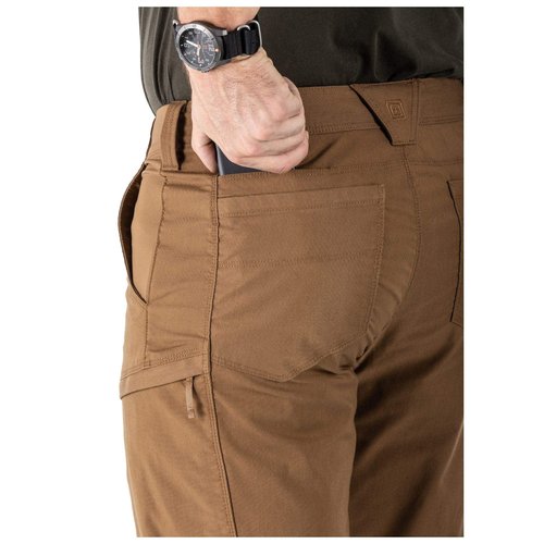 5.11 Tactical Men's Apex Pants, Regular Fit, Gusseted, 10 Pockets, Style 74434, Battle Brown, 30W x 36L