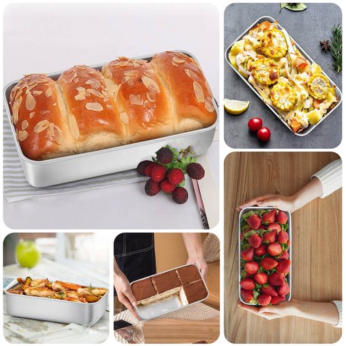 LIANYU 20 Pack Loaf Pans for Baking Bread, 9x5 Inch Bread Baking Pans, Stainless Steel Loaf Tin for Meatloaf, Banana Sourdough, Dishwasher Safe