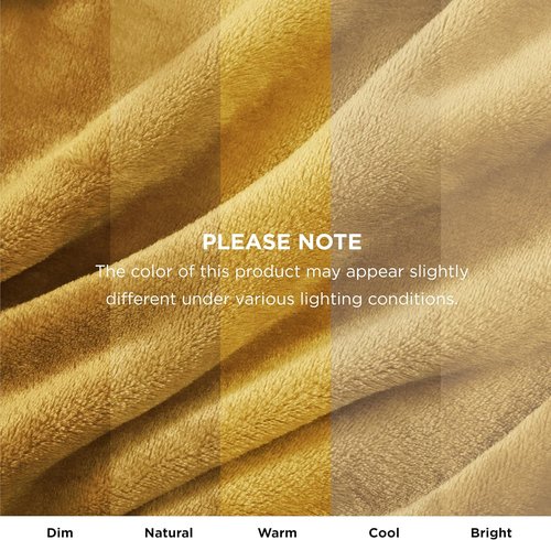 Bedsure GentleSoft Fleece Blanket - Lightweight Plush Cozy Twin Size Yellow Blanket for Bed & Travel | 60x80 Inches