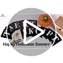 JijAcraft Halloween Trick or Treat Paper Banner - Pre-Strung Decor