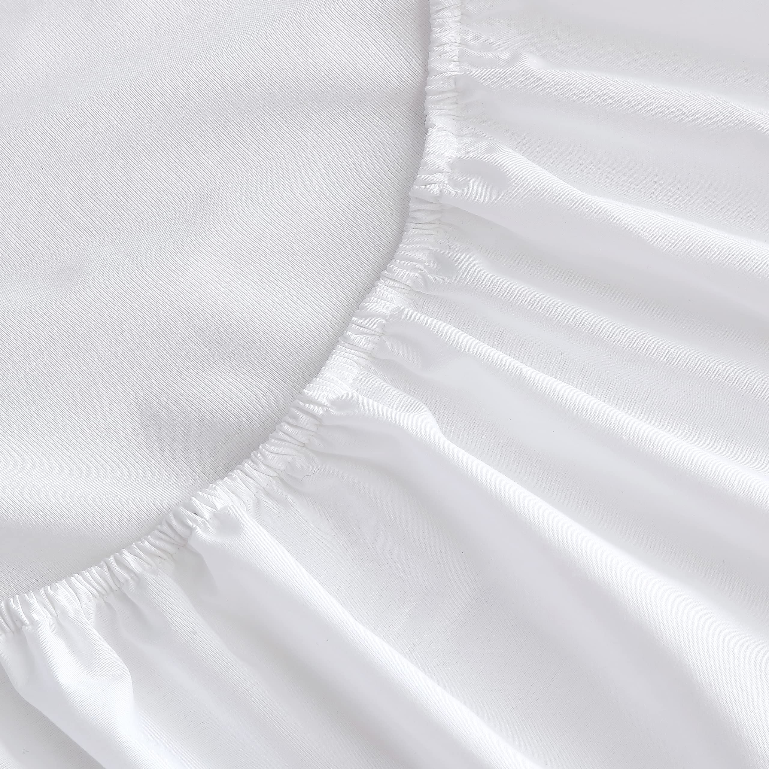 Nautica - King Sheet Set, Cotton Percale Bedding Set, Crisp & Cool, Lightweight & Breathable (White, King)