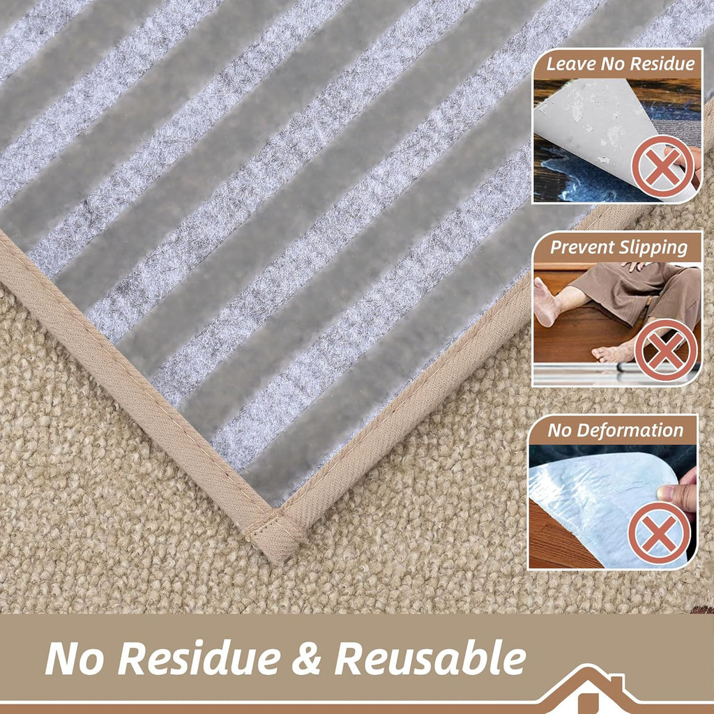 BEQHAUSE Non-Slip Carpet Stair Treads - Soft Indoor Stair Runners, 28"x9", 15pcs, Beige