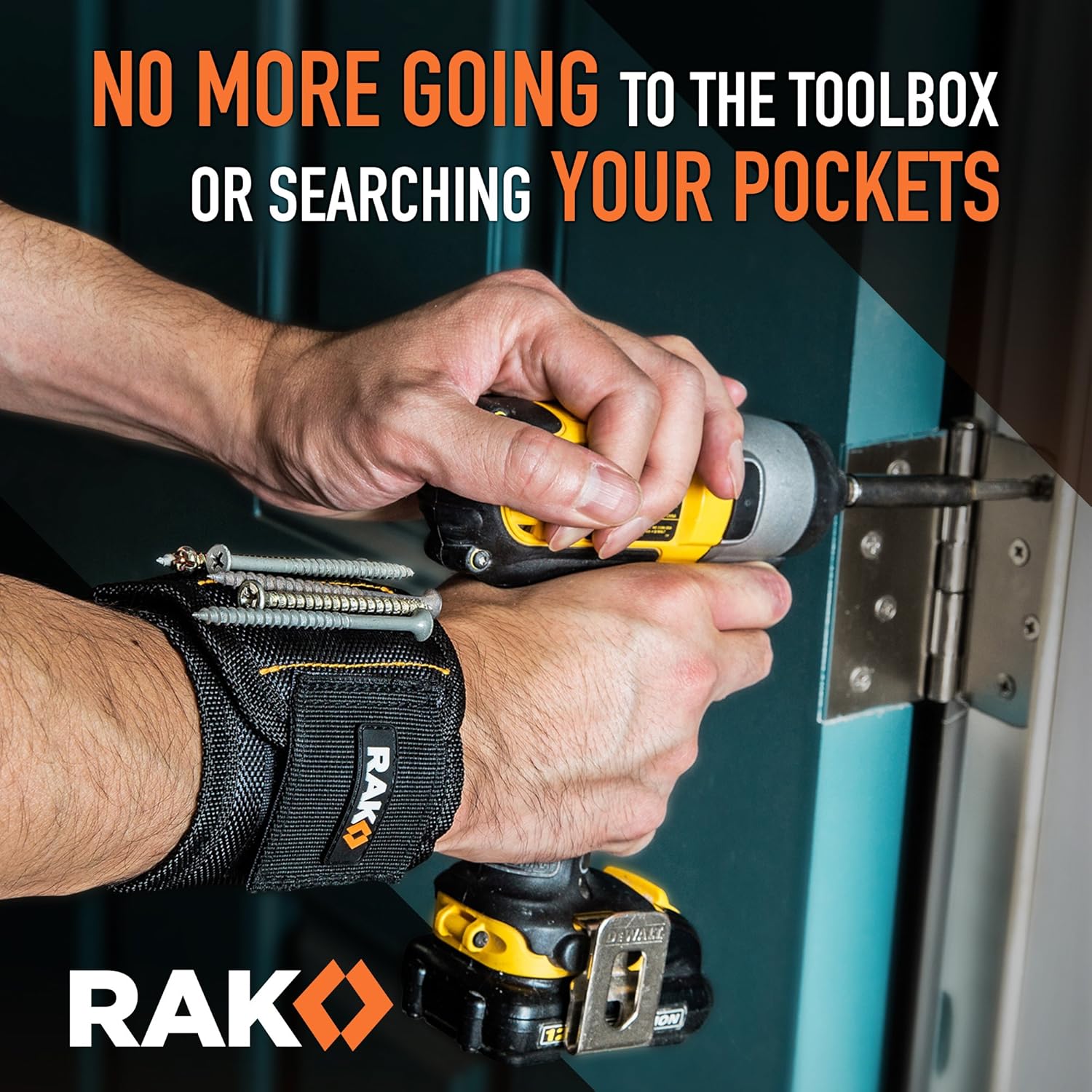 RAK Magnetic Wristband for Tools - Premium Tool Holder with Powerful Magnets | Ideal Gift for Dads, Handyman