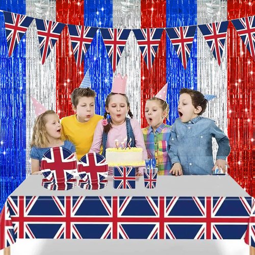 TONIFUL Red White and Blue Tinsel Foil Fringe Curtains,4th of July Decorations Independence Day Photo Booth Backdrop,Metallic Door Streamers for Patriotic Party Memorial Day Labor Day Supplies