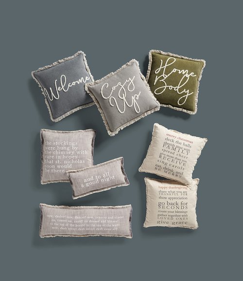 Mud Pie Square Holiday Rules Pillow, Thanksgiving, 20" x 20"