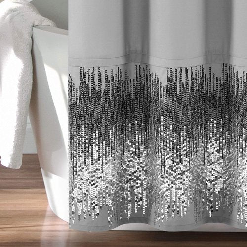 Lush Decor Shimmer Sequins Shower Curtain 72" x 70"