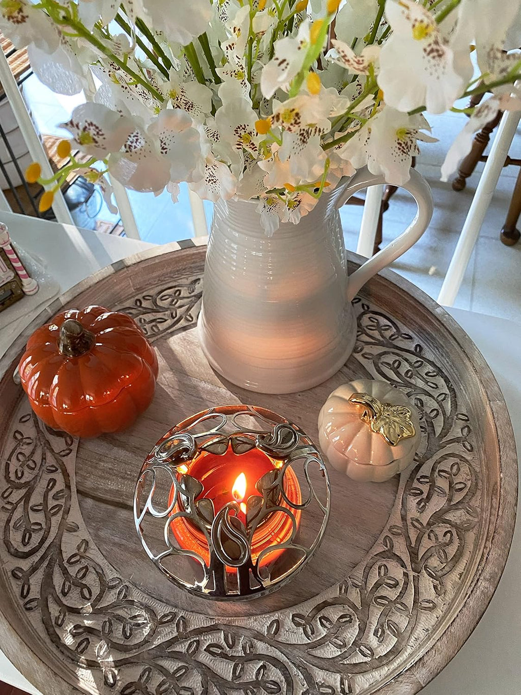 Paisley Adjustable Candle Topper - Stylish Jar Candle Cover Shade - Perfect Fit for Standard Jars