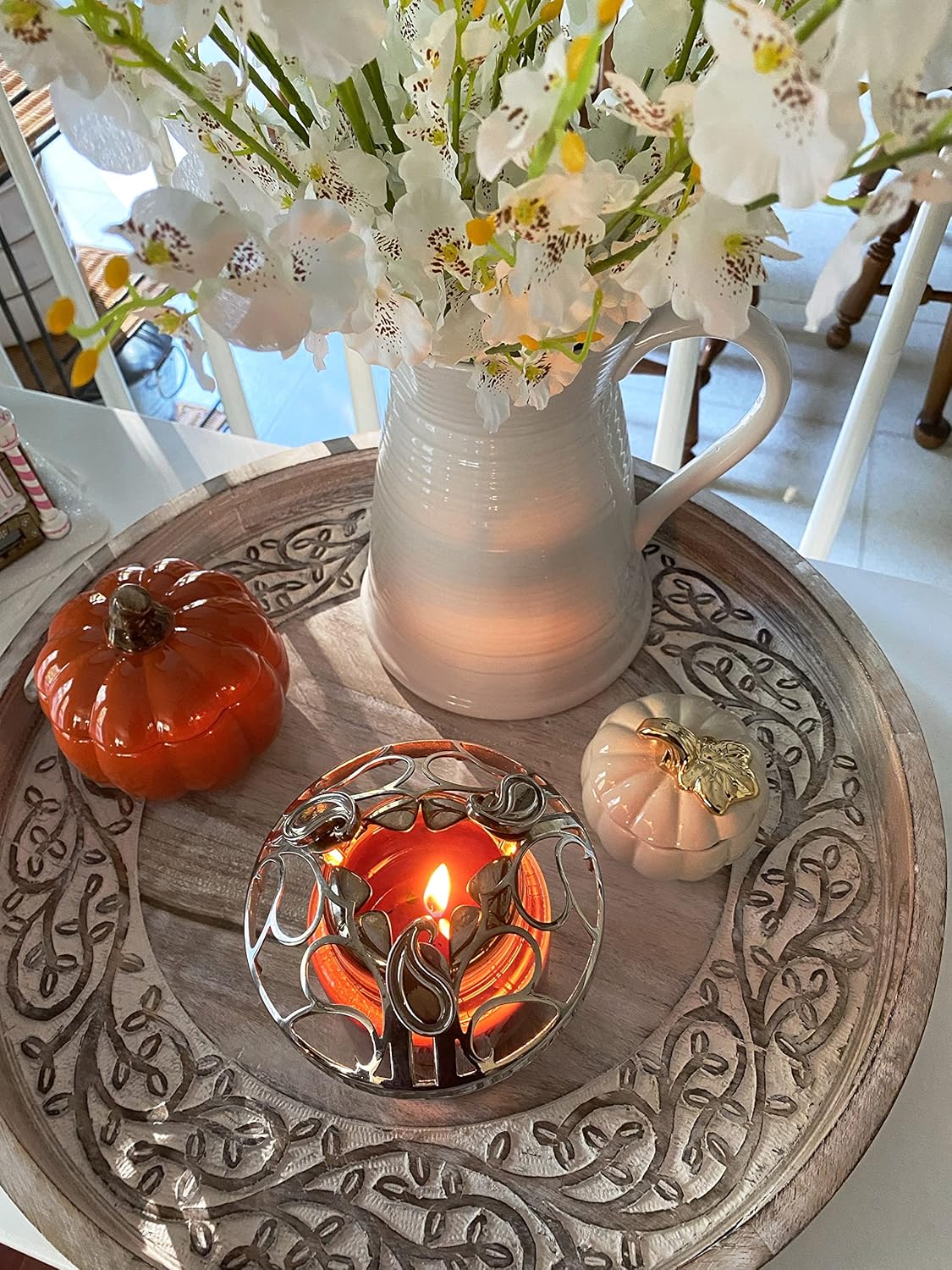 Paisley Adjustable Candle Topper - Stylish Jar Candle Cover Shade - Perfect Fit for Standard Jars