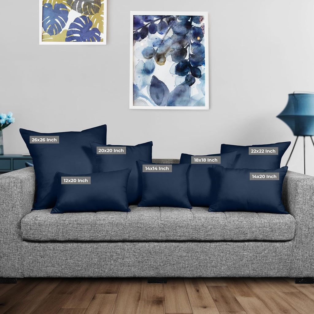 Utopia Bedding 26x26 Pillow Inserts - Set of 2 Navy Decorative Throw Pillows for Sofa & Couch - Soft & Supportive Cushions