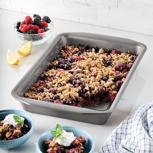 Circulon Nonstick Bakeware - 9 Inch x 13 Inch Rectangle Cake Pan | Durable Gray Design