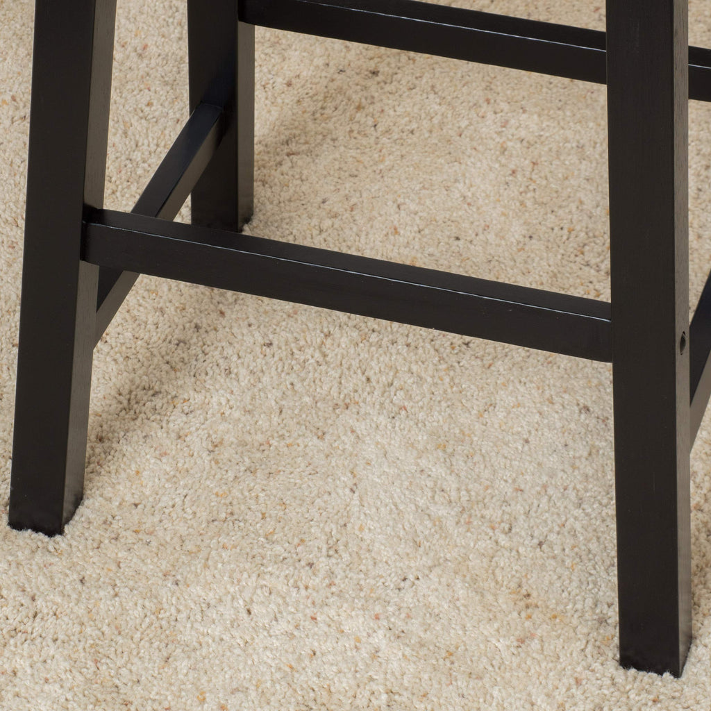 Christopher Knight Home Pomeroy 24" Saddle Stools, 2-Pcs Set, Black