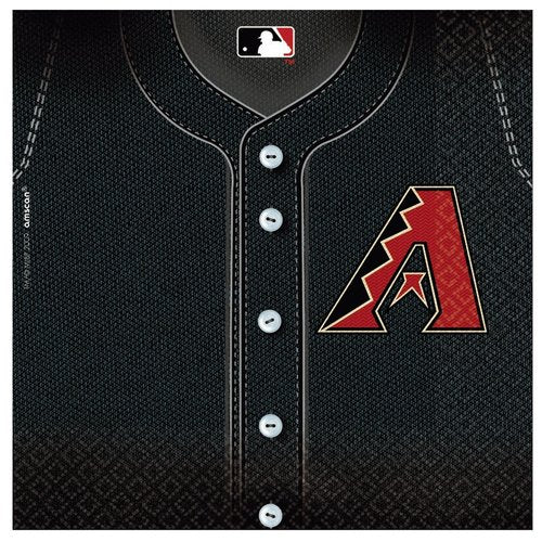 Arizona Diamondbacks™ Black Luncheon Napkins - 6.5" (Pack of 36) - Premium Paper Napkins For Game Day Parties