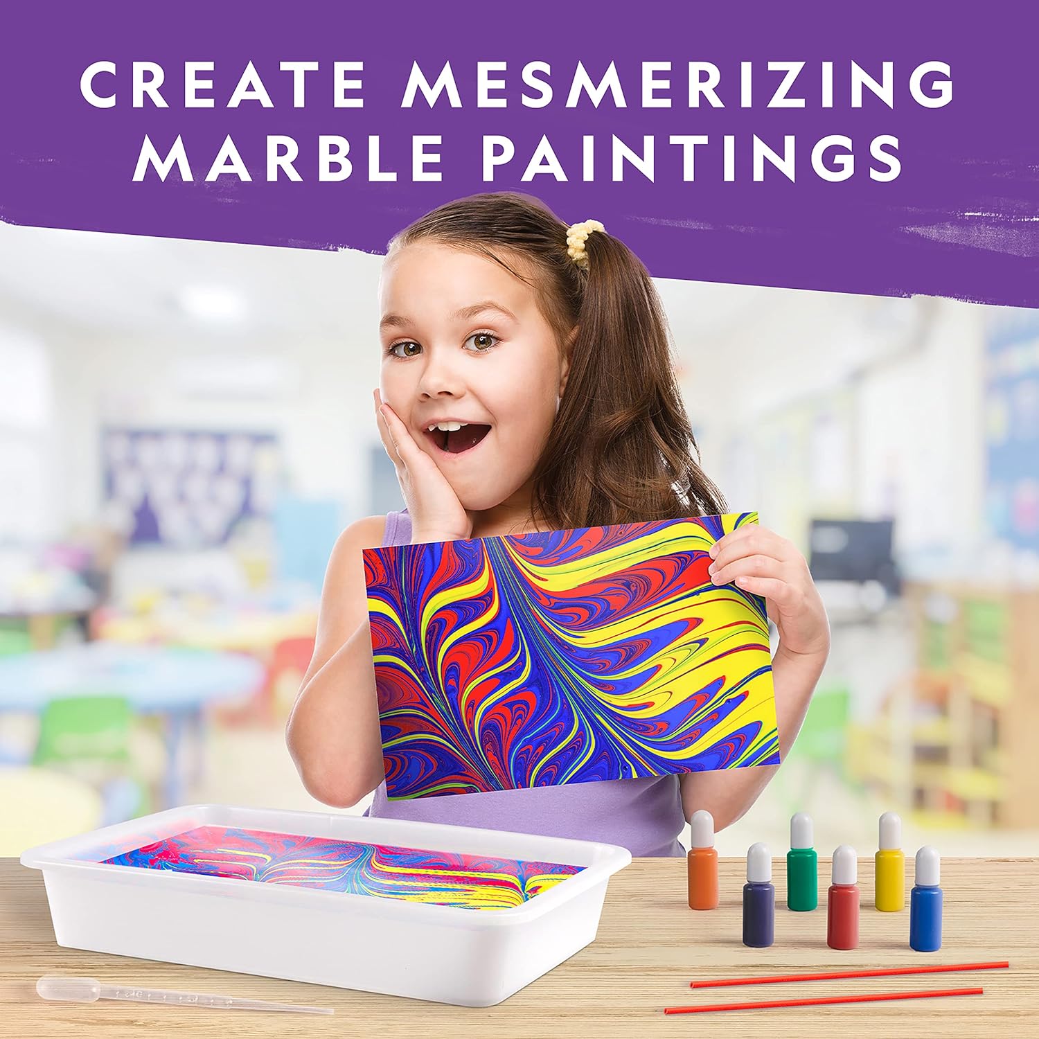 National Geographic Mega Arts and Crafts Kit - Mosaic, Marbling Paint & Air Dry Clay Projects for Kids Ages 8-12
