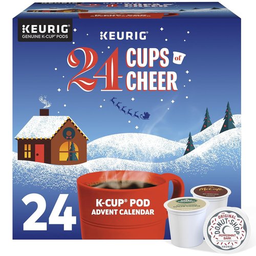 Keurig Advent Calendar - Variety Pack of 24 Single Serve K-Cup Pods for Holiday Enjoyment