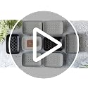 Gomakren Honeycomb Ceramic Soap Dish - Gray 5.5 Inch Tray