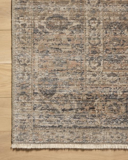 Loloi Amber Lewis Molly Collection MOL-04 Navy/Blush 3'-0" x 5'-0" Low Pile Accent Rug