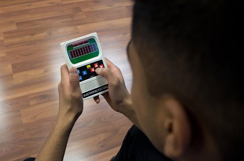 Basic Fun Retro Handheld Football Game - Classic Electronic Fun for All Ages
