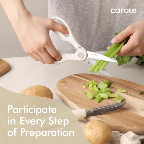 CAROTE 22-Piece Silicone Cooking Utensils Set - Heat Resistant Kitchen Gadgets | Spatula, Turner, Whisk, Tongs
