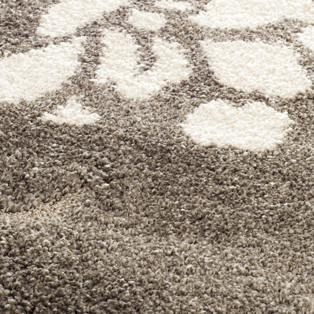 SAFAVIEH Florida Shag Collection Accent Rug - 2'3" x 4', Smoke & Beige, Floral Design, Non-Shedding & Easy Care, 1.2-inch Thick Ideal for High Traffic Areas in Foyer, Living Room, Bedroom (SG464-7913)