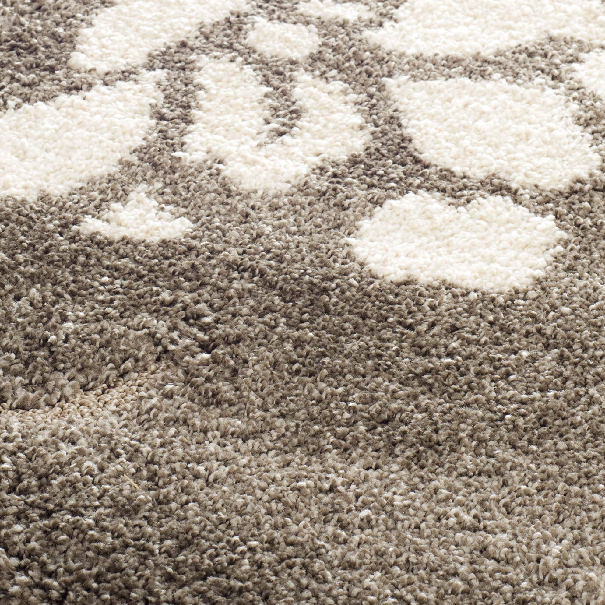 SAFAVIEH Florida Shag Collection Accent Rug - 2'3" x 4', Smoke & Beige, Floral Design, Non-Shedding & Easy Care, 1.2-inch Thick Ideal for High Traffic Areas in Foyer, Living Room, Bedroom (SG464-7913)