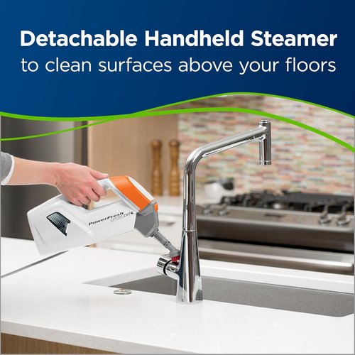 Bissell PowerFresh Lift-Off Pet Steam Mop - Versatile Cleaner for Tile & Hardwood Floors | 1544A, Orange