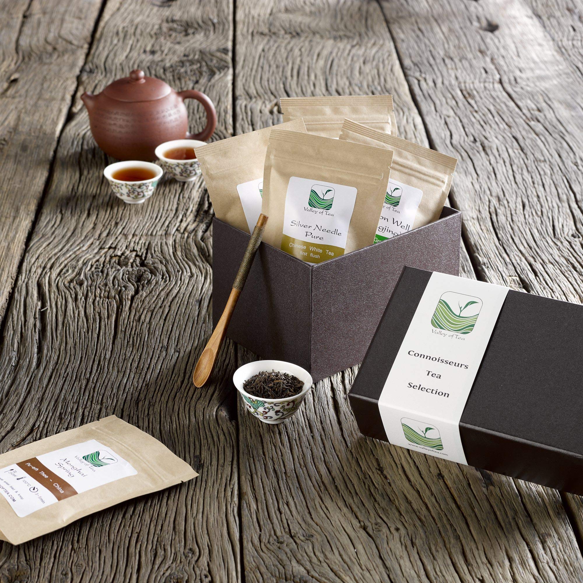 Tea Lovers Gift Basket Connoisseurs - Luxury Loose Leaf Tea Variety Pack - Specialty Teas Gift Box - Luxury Assortment of Tea Samplers - Samples Loose Leaf Tea Gift Set Tea Sampler Gift Set