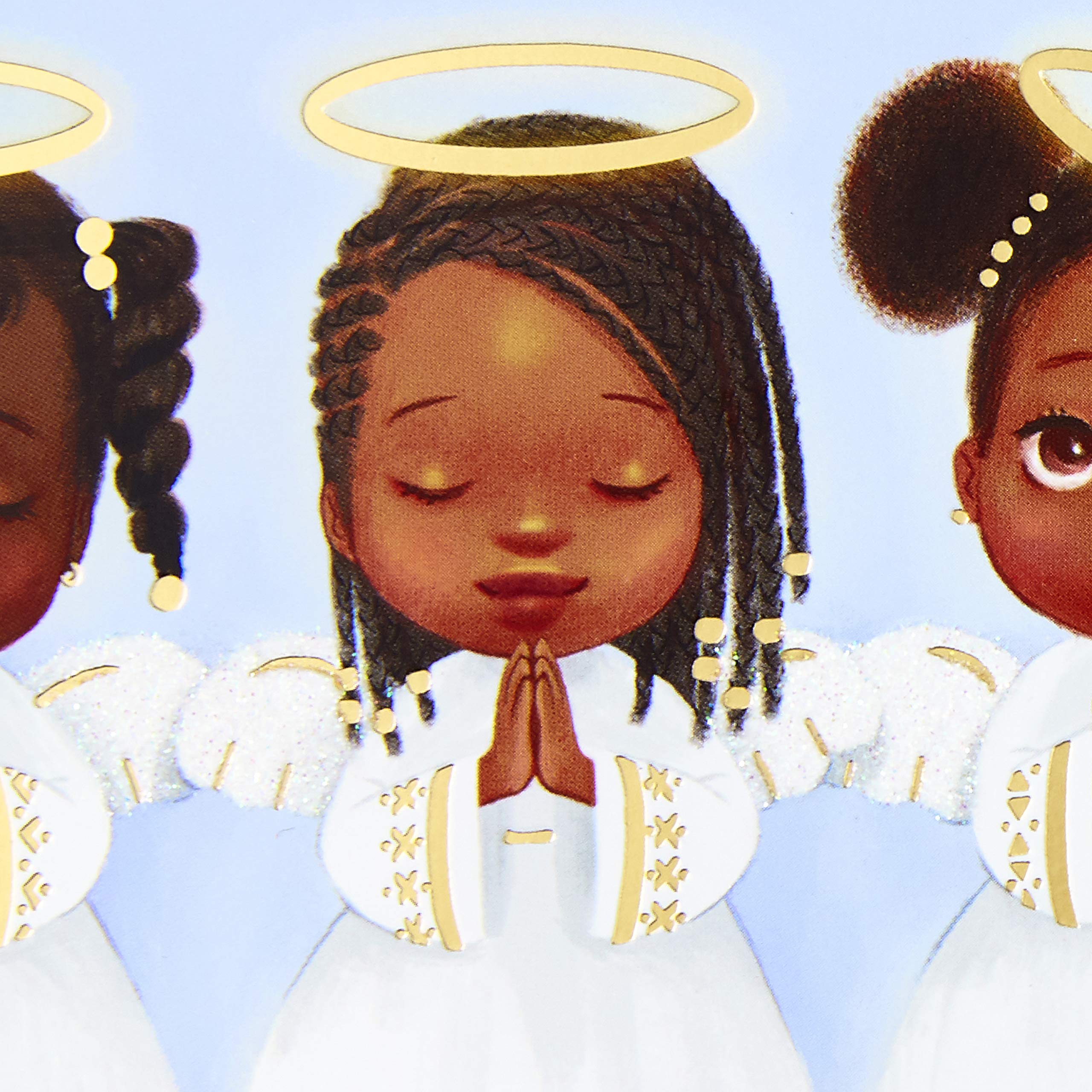 Hallmark Mahogany Boxed Christmas Cards, Three Angels (16 Cards and 17 Envelopes)