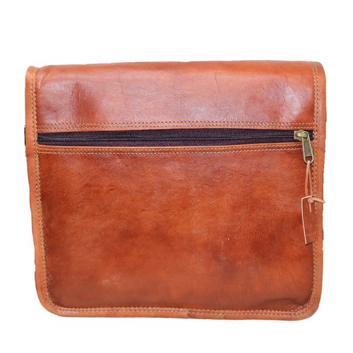 11" small Leather messenger bag shoulder bag cross body vintage messenger bag for women & men satchel man purse competible with Ipad and tablet