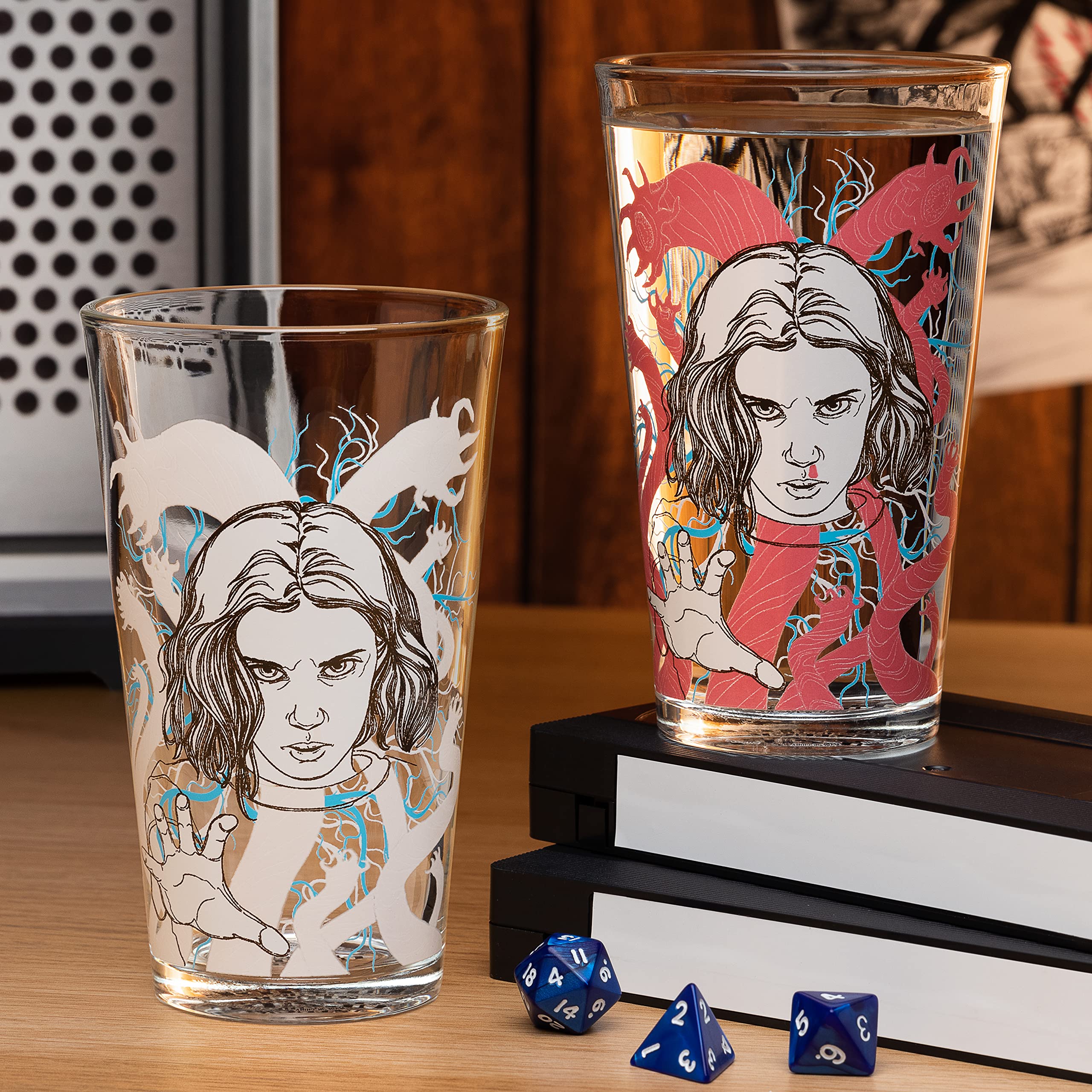 Paladone Stranger Things Eleven Drinking Glass | Color Change Cup Horror Movie Merchandise, Red, 1 Count (Pack of 1)