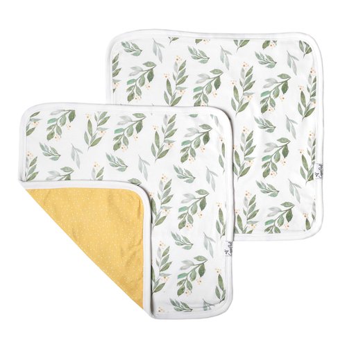 Copper Pearl Baby Security Blanket Set of 2 - Portable Size for Self-Soothing On-The-Go, Ideal Baby Blankets for Boys and Girls, Ultra-Soft, and Gift-Ready Loveys - Fern