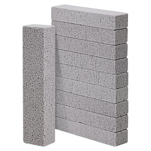 HongWay 10 Pack Pumice Stone for Cleaning, Pumice Stone for Toilet Cleaning Bowl Stick, Heavy Duty Strong Pumice Cleaning Bar for Bathtubs, Kitchen Sink, Grill, Household (5.9 x 1.4 x 0.9 Inches)
