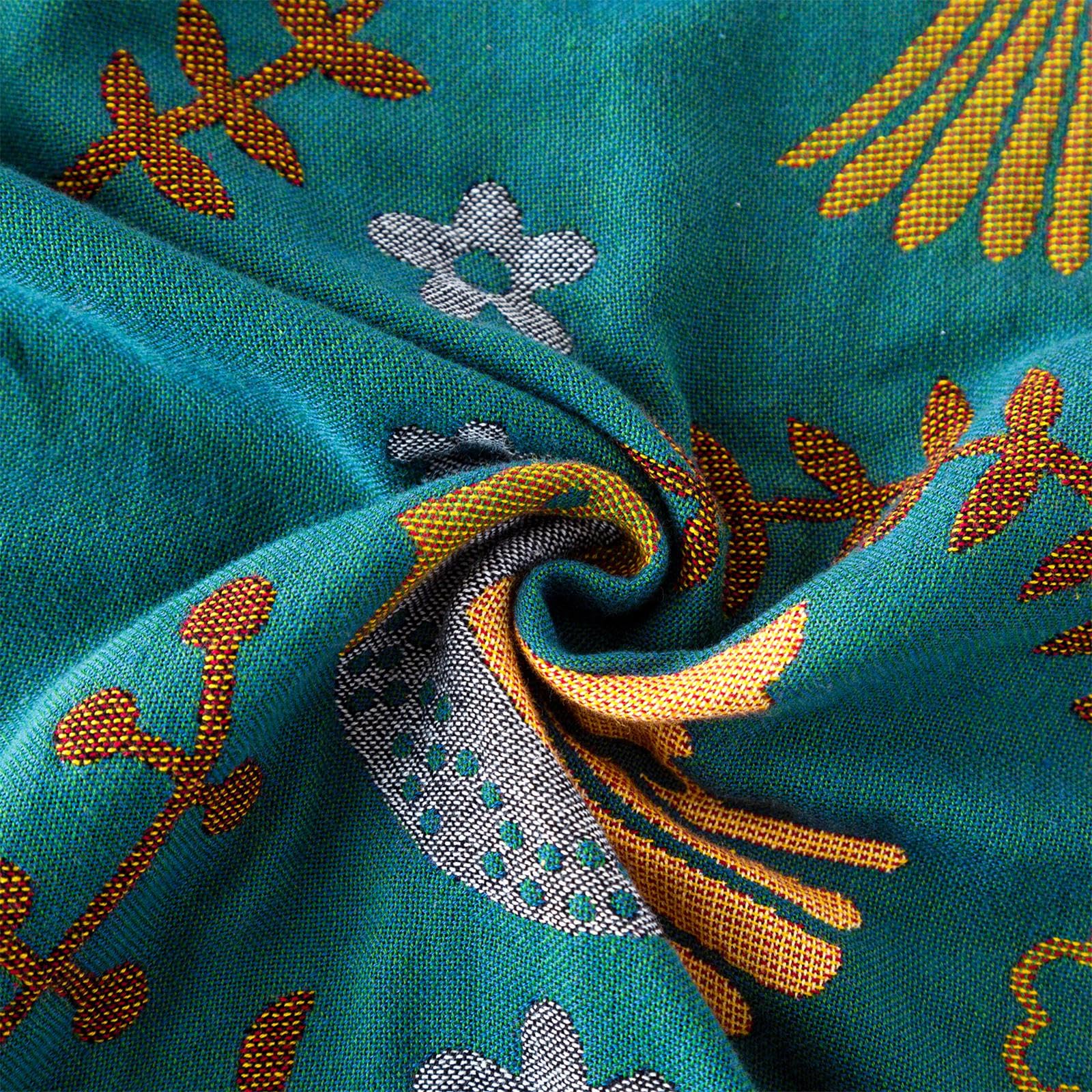 MSGKV Boho Throw Blanket 50"x60" Cotton Blanket for Couch and Sofa Cover for Living Room Spring Throw Decorative Woven Bird Blankets