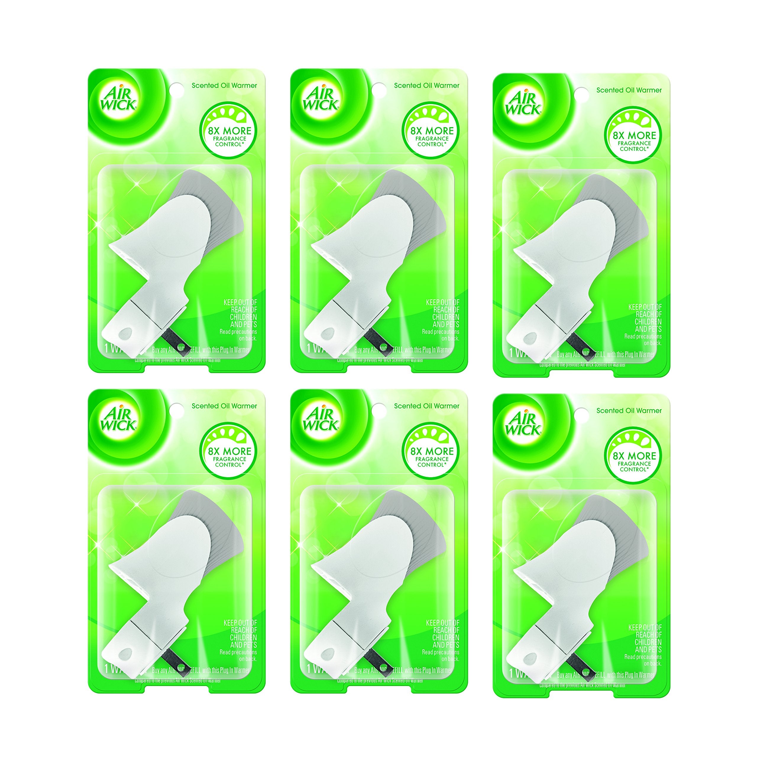 Air Wick Scented Oil Warmer Plugin Air Freshener, White, 6ct