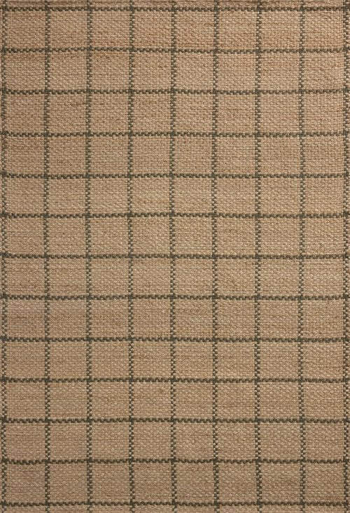 Loloi Chris Loves Julia Fletcher Collection FLE-01 Natural/Olive 3'-6" x 5'-6", .37" Pile Height, Accent Rug